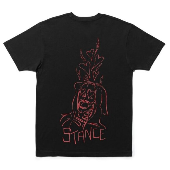 NWT Stance "Burn for You" Graphic Black T Shirt Men S - Picture 2 of 7